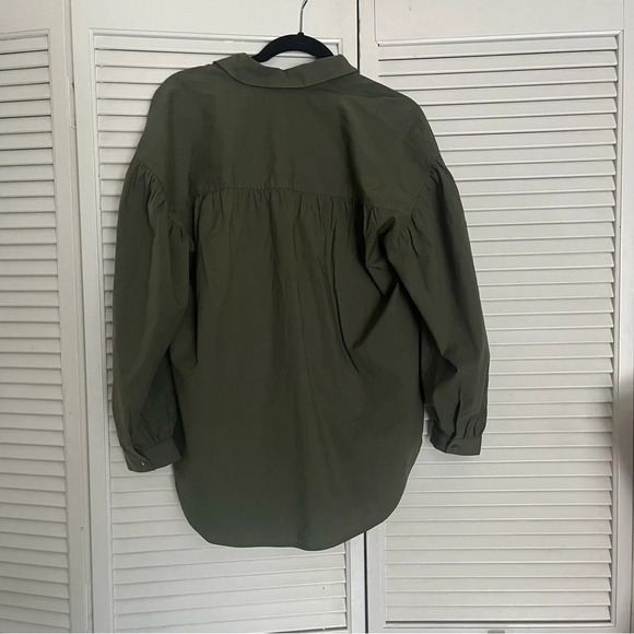 Rails green button down oversized boxy shirt Janae olive XS - Picture 2 of 9
